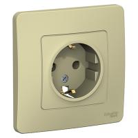 купить Бланка бежевый розетка скрытая 1-мест заземление IP20  в Йошкар-Оле Бланка бежевый розетка скрытая 1-мест заземление IP20