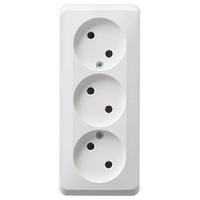купить Этюд белый розетка открытая 3-мест IP20  в Йошкар-Оле Этюд белый розетка открытая 3-мест IP20