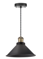 купить Светильник подвесной (люстра) 1*60Вт E27 черный/бронза в Йошкар-Оле Светильник подвесной (люстра) 1*60Вт E27 черный/бронза