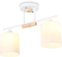 купить Светильник потолочный (люстра) 2*60Вт E27 белый/светлое дерево в Йошкар-Оле Светильник потолочный (люстра) 2*60Вт E27 белый/светлое дерево