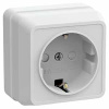 купить Октава белый розетка открытая 1-мест заземление шторки IP20  в Йошкар-Оле Октава белый розетка открытая 1-мест заземление шторки IP20