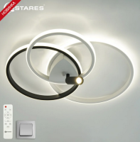 купить Светильник потолочный (люстра) свд 80Вт 3000-6500К 8000лм белый/черный пульт диммер подсветка  в Йошкар-Оле Светильник потолочный (люстра) свд 80Вт 3000-6500К 8000лм белый/черный пульт диммер подсветка