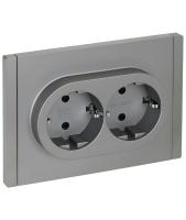 купить Фортепиано сталь розетка скрытая 2-мест заземление шторки быстрозажим. клем. IP20  в Йошкар-Оле Фортепиано сталь розетка скрытая 2-мест заземление шторки быстрозажим. клем. IP20