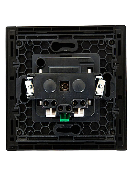 купить Фортепиано черный механизм розетки скрытая 1-мест заземление IP20  в Йошкар-Оле Фортепиано черный механизм розетки скрытая 1-мест заземление IP20