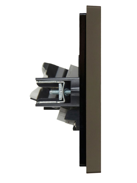 Фортепиано серый механизм RJ11+RJ45 скрытая 2-ая 