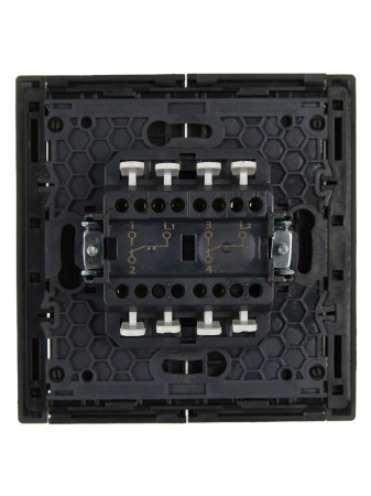 Фортепиано серый переключатель 2кл скрытая 10А IP20 