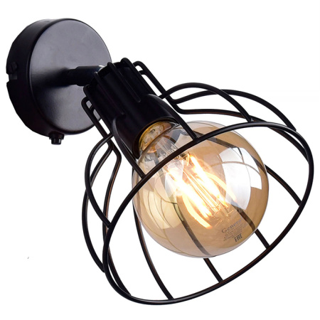 купить Светильник настенный (бра) 1*60Вт E27 черный/хром Россвет Нубия поворот.с выкл в Йошкар-Оле Светильник настенный (бра) 1*60Вт E27 черный/хром Россвет Нубия поворот.с выкл