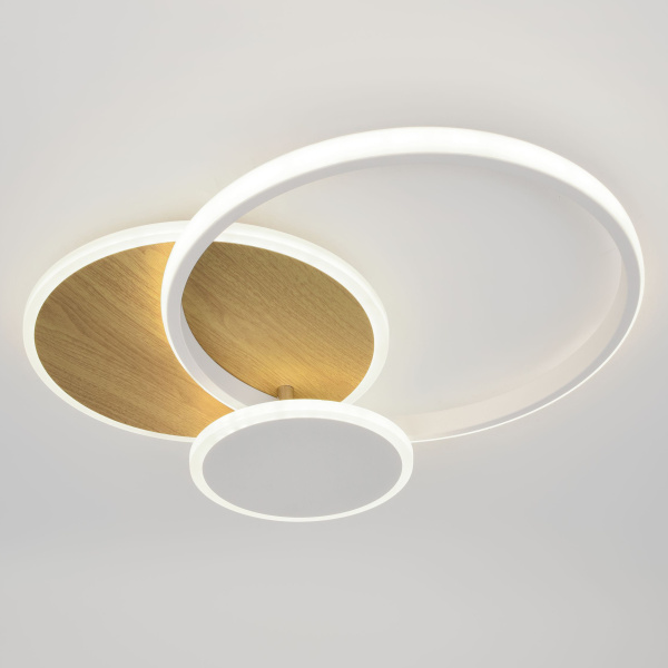 купить Светильник потолочный (люстра) свд 60Вт 3000К-6500К 4900лм белый/золото пульт в Йошкар-Оле Светильник потолочный (люстра) свд 60Вт 3000К-6500К 4900лм белый/золото пульт