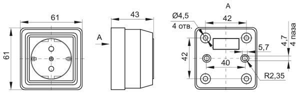 купить Октава сосна розетка открытая 1-мест заземление IP20  в Йошкар-Оле Октава сосна розетка открытая 1-мест заземление IP20