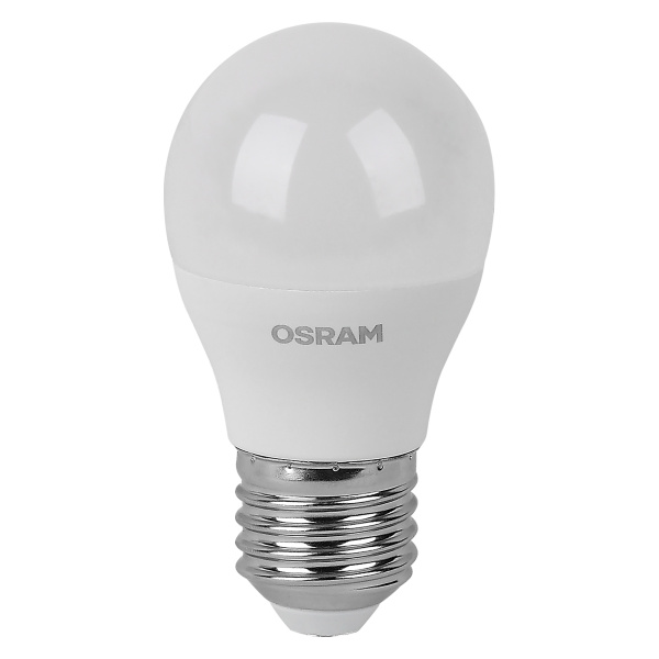 Лампа светодиодная Е27 7Вт 4000К 560лм шар G45 матовая  Osram LED Value