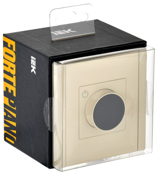 Фортепиано терморегулятор теплого пола скрытая 10А ваниль IEK 