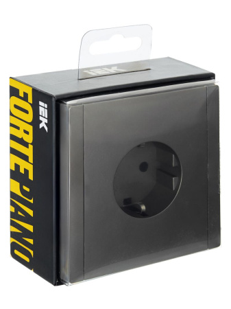 купить Фортепиано сталь розетка скрытая 1-мест заземление шторки IP20  в Йошкар-Оле Фортепиано сталь розетка скрытая 1-мест заземление шторки IP20