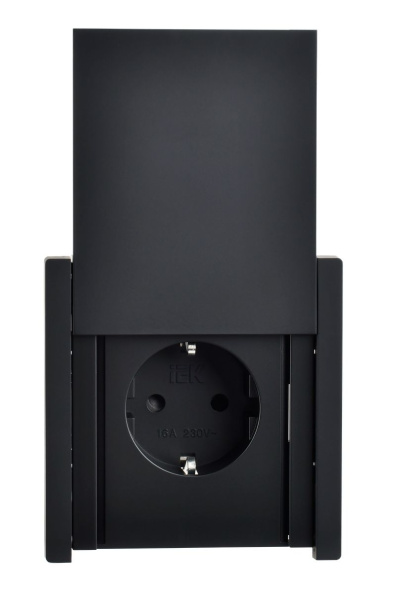 купить Фортепиано черный механизм розетки скрытая 1-мест заземление с крышкой шторки IP44  в Йошкар-Оле Фортепиано черный механизм розетки скрытая 1-мест заземление с крышкой шторки IP44