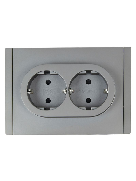 купить Фортепиано сталь розетка скрытая 2-мест заземление шторки быстрозажим. клем. IP20  в Йошкар-Оле Фортепиано сталь розетка скрытая 2-мест заземление шторки быстрозажим. клем. IP20