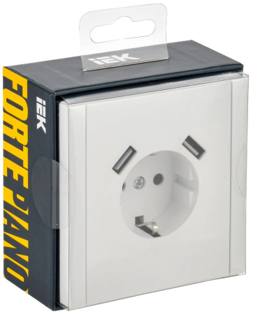 купить Фортепиано белый розетка скрытая 1-мест заземление шторки USB А+А IP20  в Йошкар-Оле Фортепиано белый розетка скрытая 1-мест заземление шторки USB А+А IP20