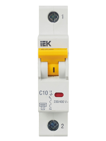 Автомат 1Р 10А C 6кА ВА47-60М IEK 