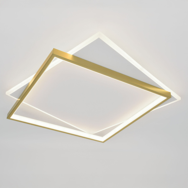 купить Светильник потолочный (люстра) свд 82Вт 3000К-6500К 6700лм белый/золото пульт в Йошкар-Оле Светильник потолочный (люстра) свд 82Вт 3000К-6500К 6700лм белый/золото пульт