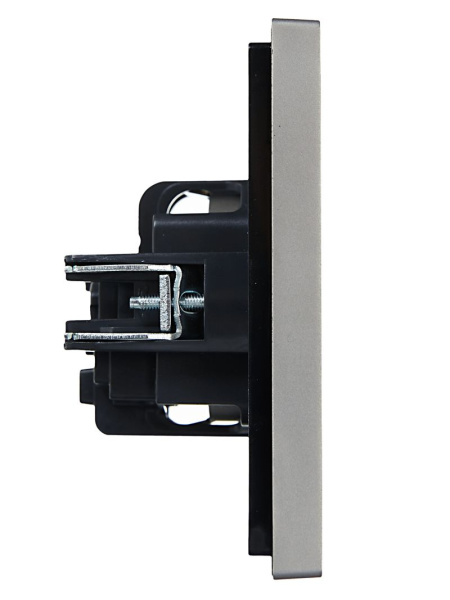 купить Фортепиано сталь розетка скрытая 1-мест заземление IP20  в Йошкар-Оле Фортепиано сталь розетка скрытая 1-мест заземление IP20