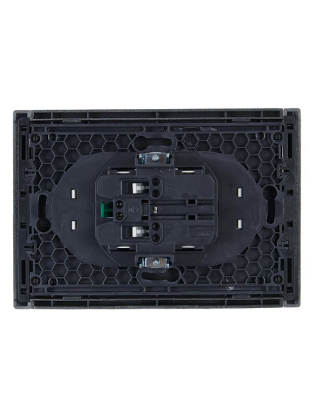 купить Фортепиано сталь розетка скрытая 2-мест заземление шторки быстрозажим. клем. IP20  в Йошкар-Оле Фортепиано сталь розетка скрытая 2-мест заземление шторки быстрозажим. клем. IP20