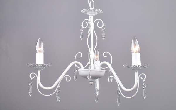 купить Светильник подвесной (люстра) 3*60Вт E14 белый  в Йошкар-Оле Светильник подвесной (люстра) 3*60Вт E14 белый