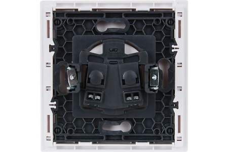 Фортепиано белый розетка скрытая 1-мест шторки IP20 