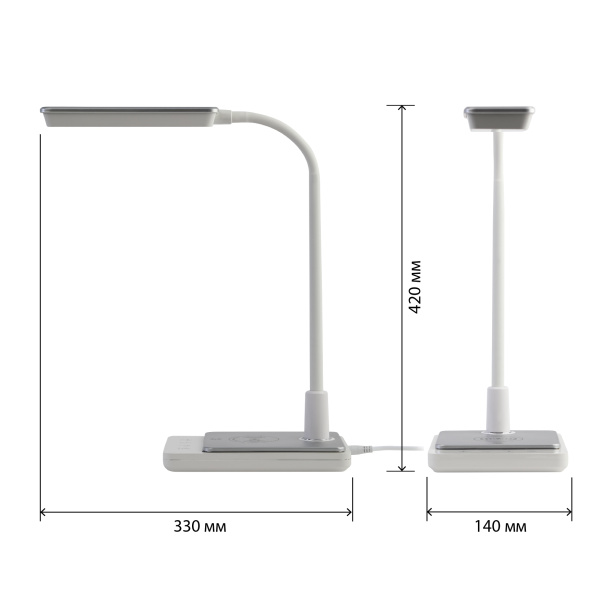 купить Светильник настольный свд 10Вт 3000-6500К 800лм белый/серебро подставка диммер сенсор ЭРА в Йошкар-Оле Светильник настольный свд 10Вт 3000-6500К 800лм белый/серебро подставка диммер сенсор ЭРА