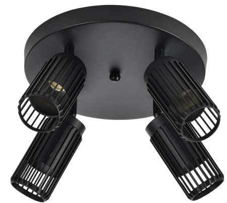 купить Светильник настенный (спот) 4*50Вт GU10 черный поворотный IEK в Йошкар-Оле Светильник настенный (спот) 4*50Вт GU10 черный поворотный IEK