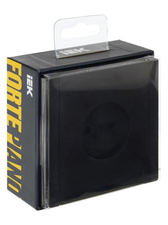 Фортепиано черный механизм розетки скрытая 1-мест IP20 