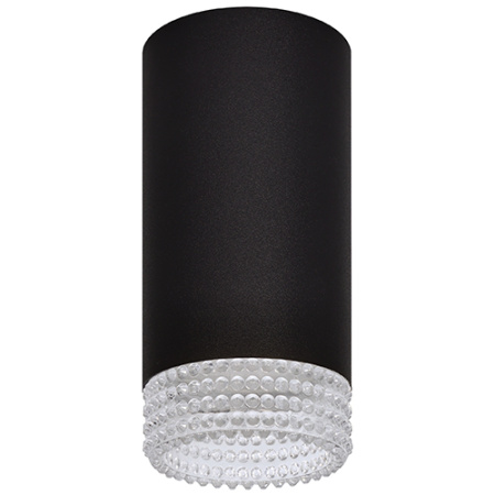 купить Светильник даунлайт 1*12Вт GU10 цилиндр черный накладной  в Йошкар-Оле Светильник даунлайт 1*12Вт GU10 цилиндр черный накладной