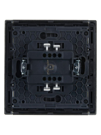 Фортепиано сталь выключатель 1кл с подсветкой скрытая 10А IP20 