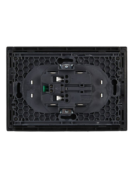 купить Фортепиано черный розетка скрытая 2-мест заземление шторки быстрозажим. клем. IP20 б/к в Йошкар-Оле Фортепиано черный розетка скрытая 2-мест заземление шторки быстрозажим. клем. IP20 б/к