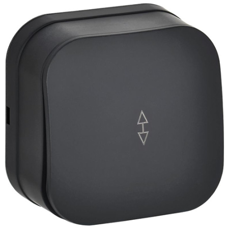 Глори черный переключатель 1кл открытая 10А IP20 