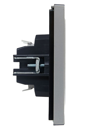 Фортепиано сталь выключатель 2кл с подсветкой скрытая 16А IP20 