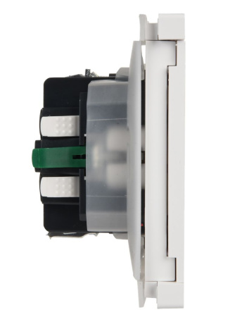 Фортепиано белый розетка скрытая 1-мест заземление с крышкой шторки IP44 