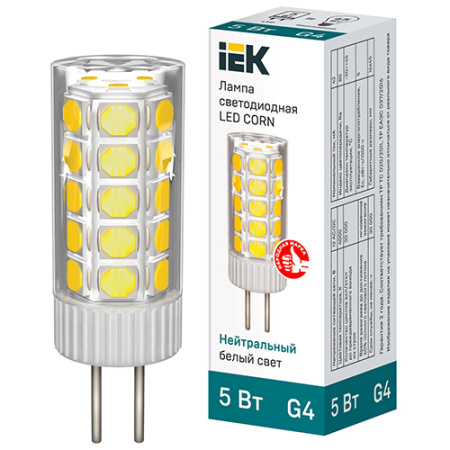 купить Лампа капсула свд 12В G4 5Вт 4000К 475лм IEK в Йошкар-Оле Лампа капсула свд 12В G4 5Вт 4000К 475лм IEK