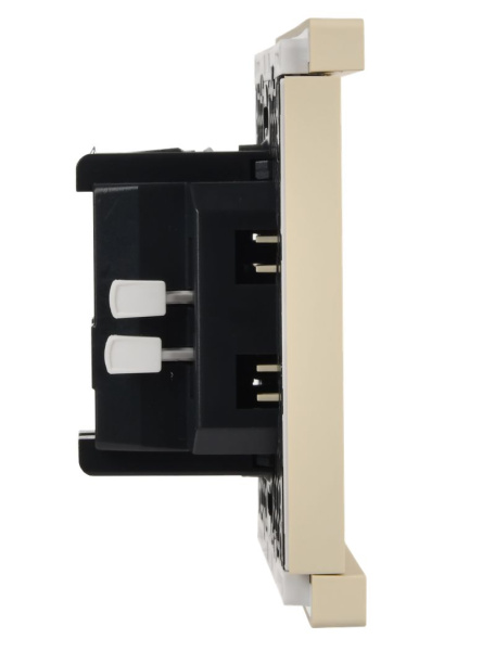 Фортепиано ваниль выключатель кнопочный 1кл скрытая 10А IP20 