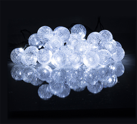 купить Гирлянда свд на солнечной батарее 6350мм IP55 нить шарики 30свд белый 8реж. в Йошкар-Оле Гирлянда свд на солнечной батарее 6350мм IP55 нить шарики 30свд белый 8реж.