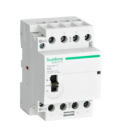 Контактор модульный 63А 230В 4НО 4мод City9 Set Systeme Electric