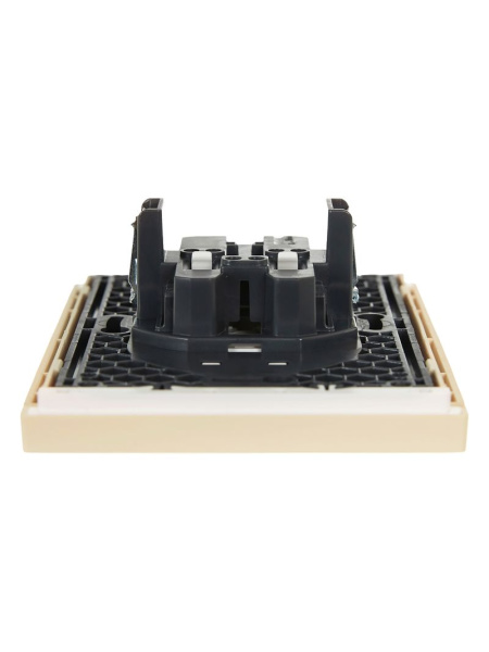 купить Фортепиано ваниль розетка скрытая 2-мест шторки быстрозажим. клем. IP20  в Йошкар-Оле Фортепиано ваниль розетка скрытая 2-мест шторки быстрозажим. клем. IP20