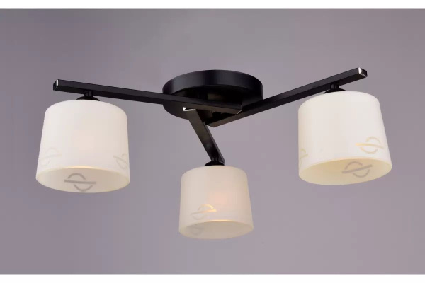 купить Светильник потолочный (люстра) 3*60Вт E27 черный/хром  в Йошкар-Оле Светильник потолочный (люстра) 3*60Вт E27 черный/хром