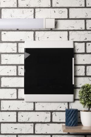 Бокс 24мод встраиваемый  белый черная прозрачная дверь IP41 SlimBox EKF