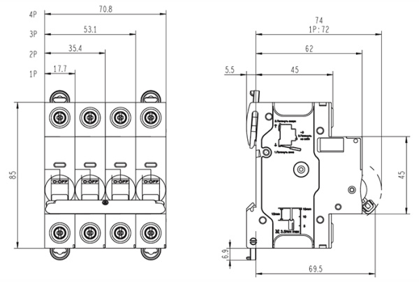 Автомат 1Р 6А C 6кА S9FN Systeme Electric Systeme9 
