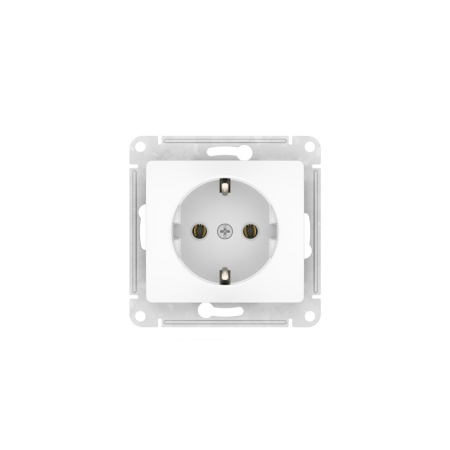 купить Атлас белый розетка скрытая 1-мест заземление быстрозажим. клем. IP20  в Йошкар-Оле Атлас белый розетка скрытая 1-мест заземление быстрозажим. клем. IP20