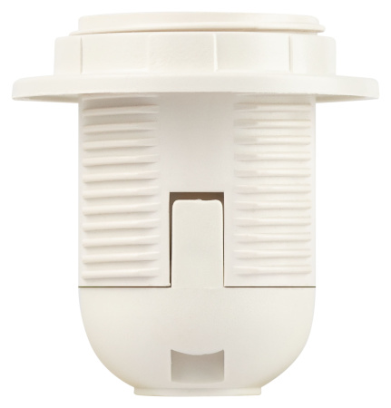 Патрон подвесной E27 пластик с кольцом белый ЭРА