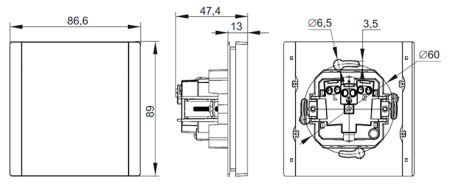 купить Фортепиано серый розетка скрытая 1-мест заземление с крышкой шторки IP44  в Йошкар-Оле Фортепиано серый розетка скрытая 1-мест заземление с крышкой шторки IP44