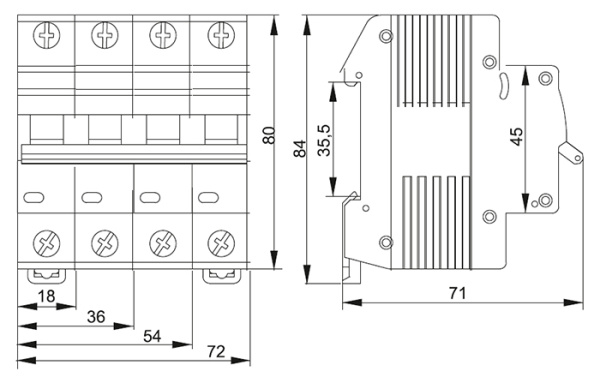 Автомат 2Р 63А C 6кА ВА47-60М IEK 