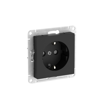 купить Атлас карбон розетка скрытая 1-мест заземление шторки быстрозажим. клем. IP20  в Йошкар-Оле Атлас карбон розетка скрытая 1-мест заземление шторки быстрозажим. клем. IP20