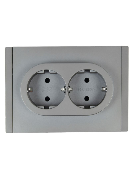 купить Фортепиано сталь розетка скрытая 2-мест заземление быстрозажим. клем. IP20  в Йошкар-Оле Фортепиано сталь розетка скрытая 2-мест заземление быстрозажим. клем. IP20