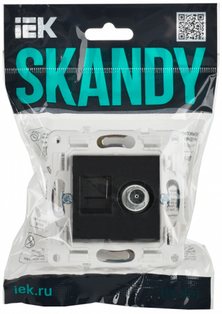 купить SKANDY Роз. двойная TV+RJ45 кат.5E SK-A14Bl черн. IEK в Йошкар-Оле SKANDY Роз. двойная TV+RJ45 кат.5E SK-A14Bl черн. IEK