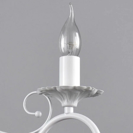 Светильник подвесной (люстра) 3*60Вт E14 белый Вуаль